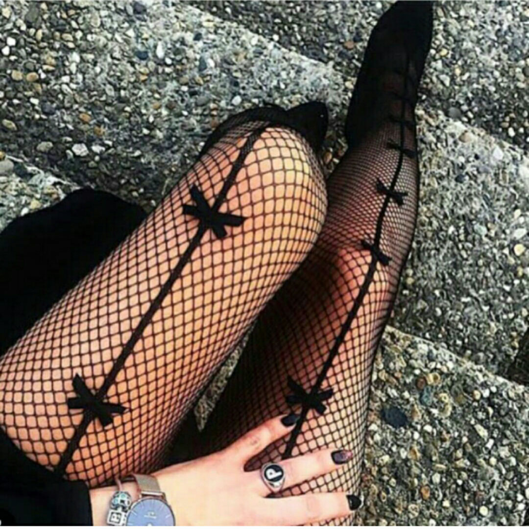 Колготки с ажурными бантиками купить со скидкой в секс шопе  Женское белье, одежда  Колготки, носки, гольфы