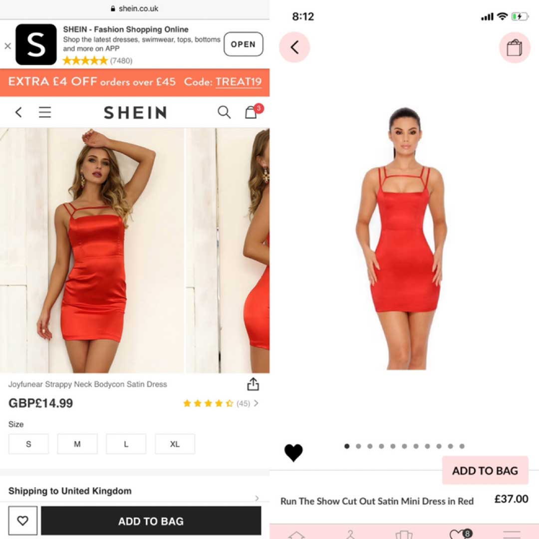 run the show cut out satin mini dress in red