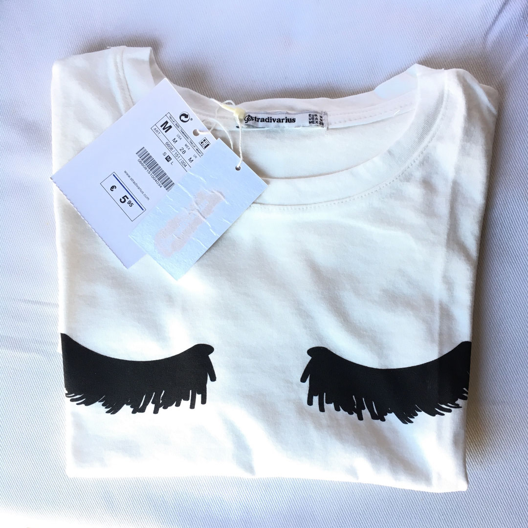 maglietta con ciglia stradivarius