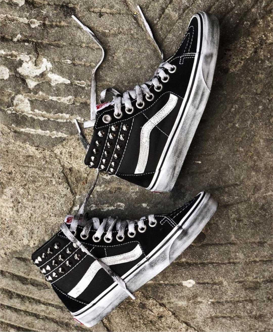 vans platform argento