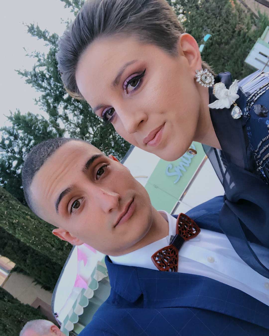 Paul Loup Pajarita de Madera Para Boda Fiesta Elegante Estilo Moderna