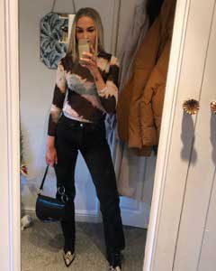 row echo black jeans