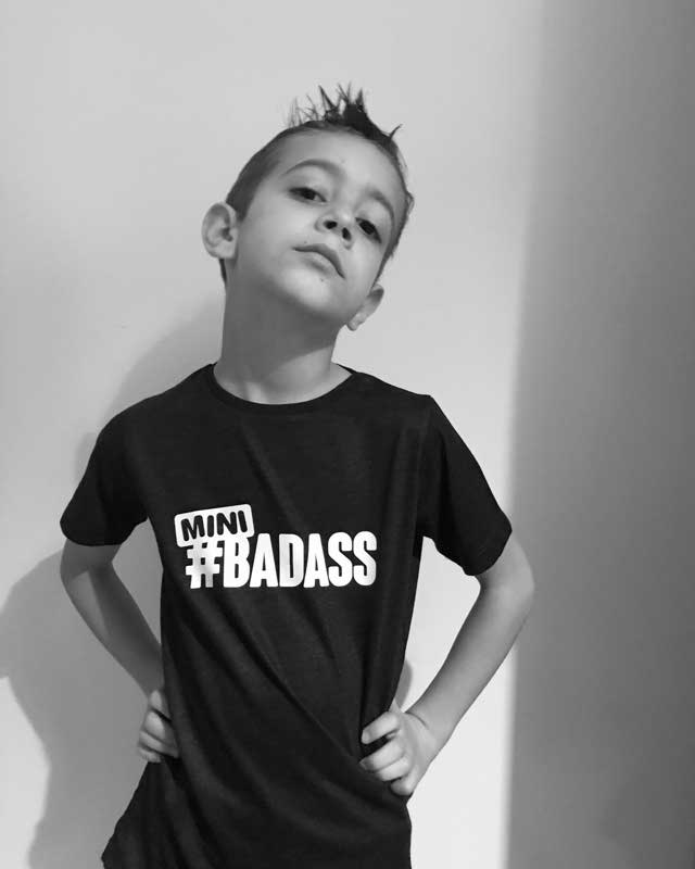 Black Tee Mini #badass (kids) - Northern Spirit